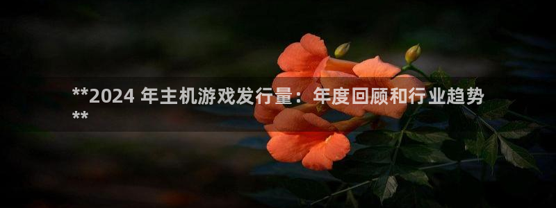 新城平台注册公司流程视频：**2024 年主机游戏发行量：年度回顾和行业趋势
**